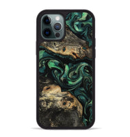 iPhone 12 Pro Max Wood Phone Case - Beatriz (Green, 801358)