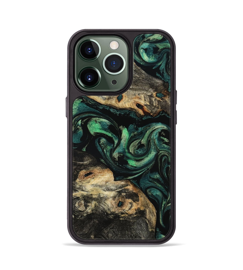 iPhone 13 Pro Wood Phone Case - Beatriz (Green, 801358)
