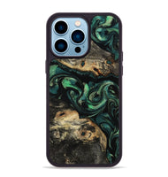 iPhone 14 Pro Max Wood Phone Case - Beatriz (Green, 801358)