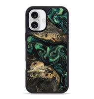 iPhone 16 Plus Wood Phone Case - Beatriz (Green, 801358)
