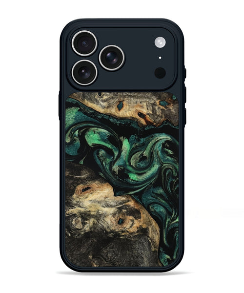 iPhone 17 Pro Max Wood Phone Case - Beatriz (Green, 801358)