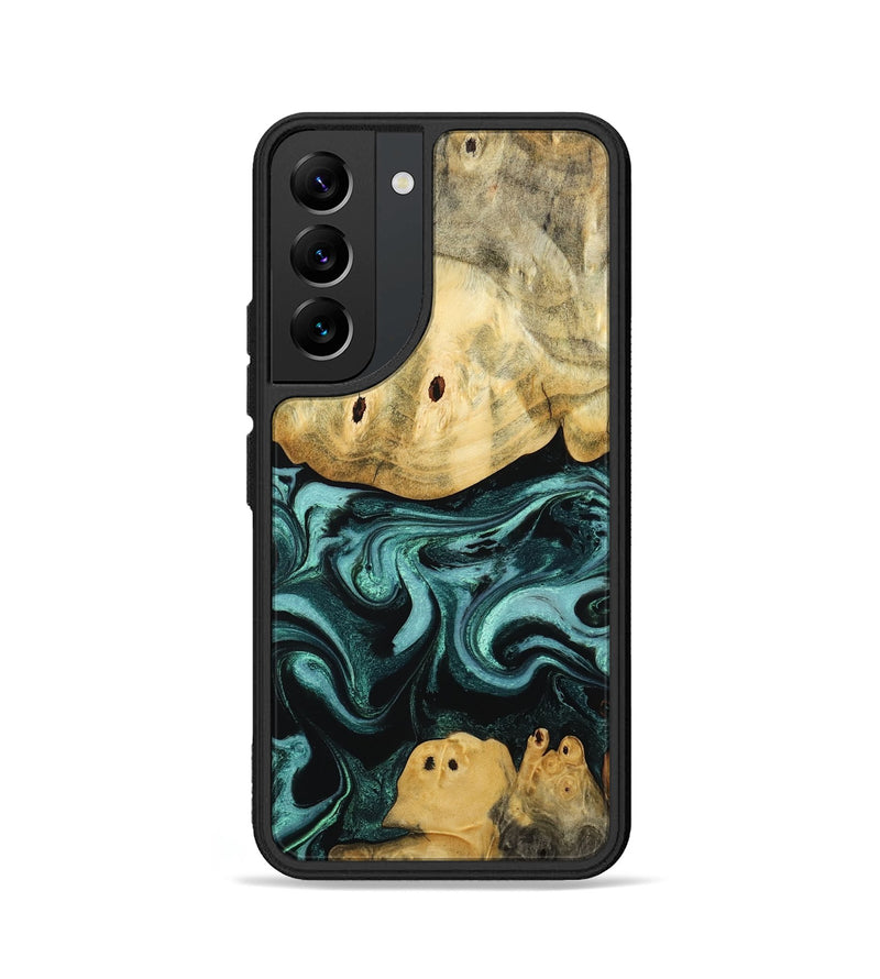 Galaxy S22 Wood Phone Case - Kacey (Blue, 801359)