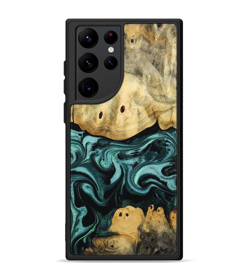 Galaxy S22 Ultra Wood Phone Case - Kacey (Blue, 801359)