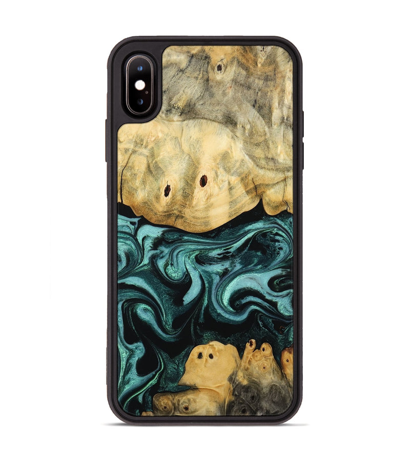 iPhone Xs Max Wood Phone Case - Kacey (Blue, 801359)