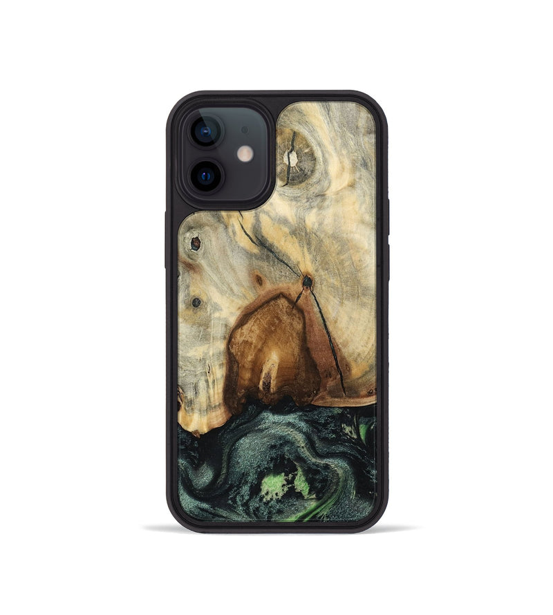 iPhone 12 mini Wood Phone Case - Arthur (Green, 801360)