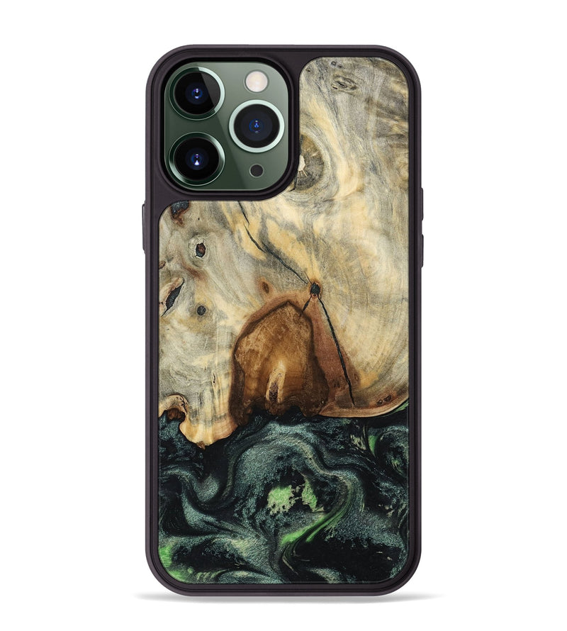 iPhone 13 Pro Max Wood Phone Case - Arthur (Green, 801360)