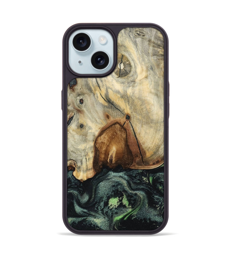 iPhone 15 Wood Phone Case - Arthur (Green, 801360)