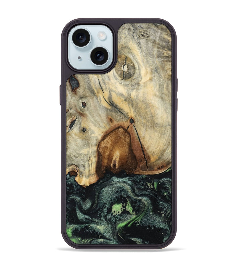 iPhone 15 Plus Wood Phone Case - Arthur (Green, 801360)