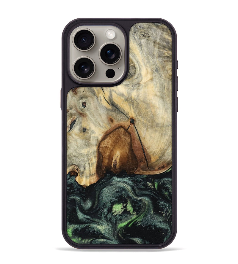 iPhone 15 Pro Max Wood Phone Case - Arthur (Green, 801360)