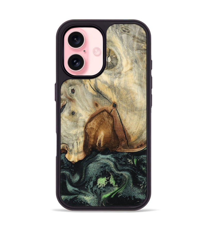 iPhone 16 Wood Phone Case - Arthur (Green, 801360)