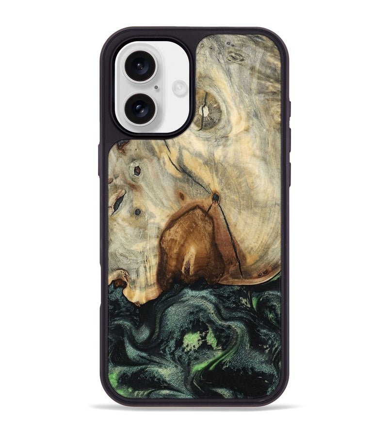 iPhone 16 Plus Wood Phone Case - Arthur (Green, 801360)