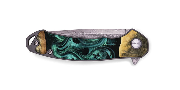 EDC Wood Pocket Knife - Cloe (Green, 801361)