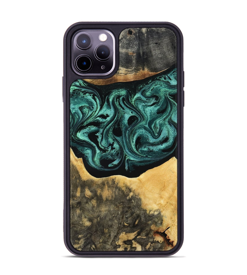 iPhone 11 Pro Max Wood Phone Case - Cloe (Green, 801361)