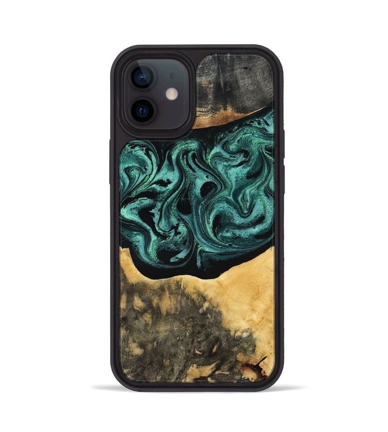 iPhone 12 Wood Phone Case - Cloe (Green, 801361)