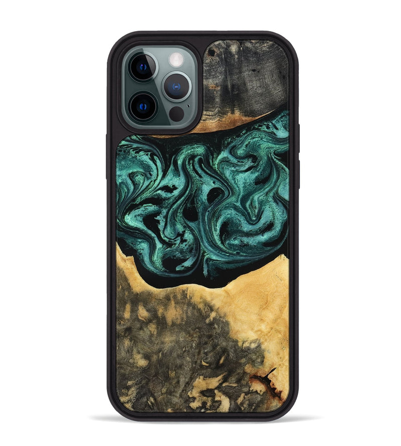 iPhone 12 Pro Max Wood Phone Case - Cloe (Green, 801361)