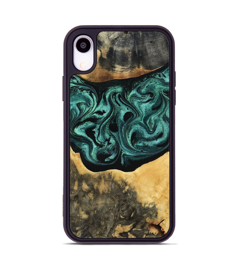 iPhone Xr Wood Phone Case - Cloe (Green, 801361)