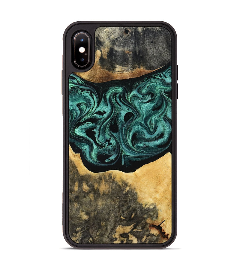 iPhone Xs Max Wood Phone Case - Cloe (Green, 801361)