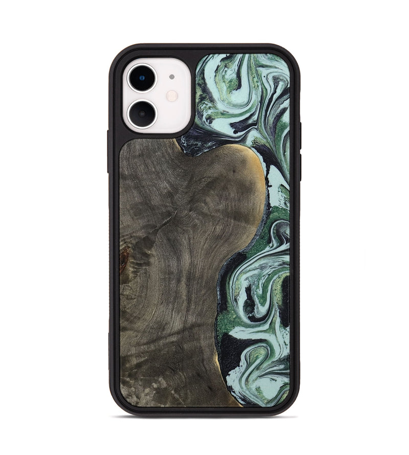 iPhone 11 Wood Phone Case - Ocie (Green, 801362)
