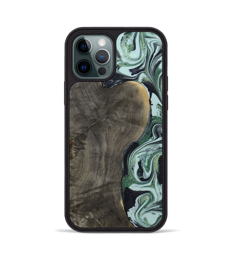 iPhone 12 Pro Wood Phone Case - Ocie (Green, 801362)