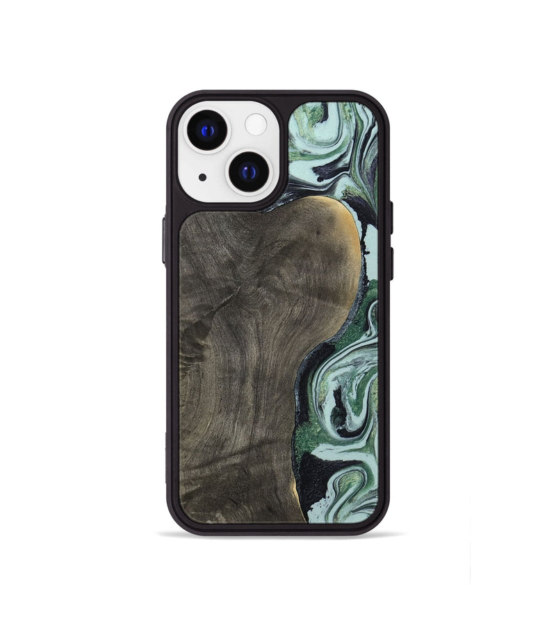 iPhone 13 mini Wood Phone Case - Ocie (Green, 801362)
