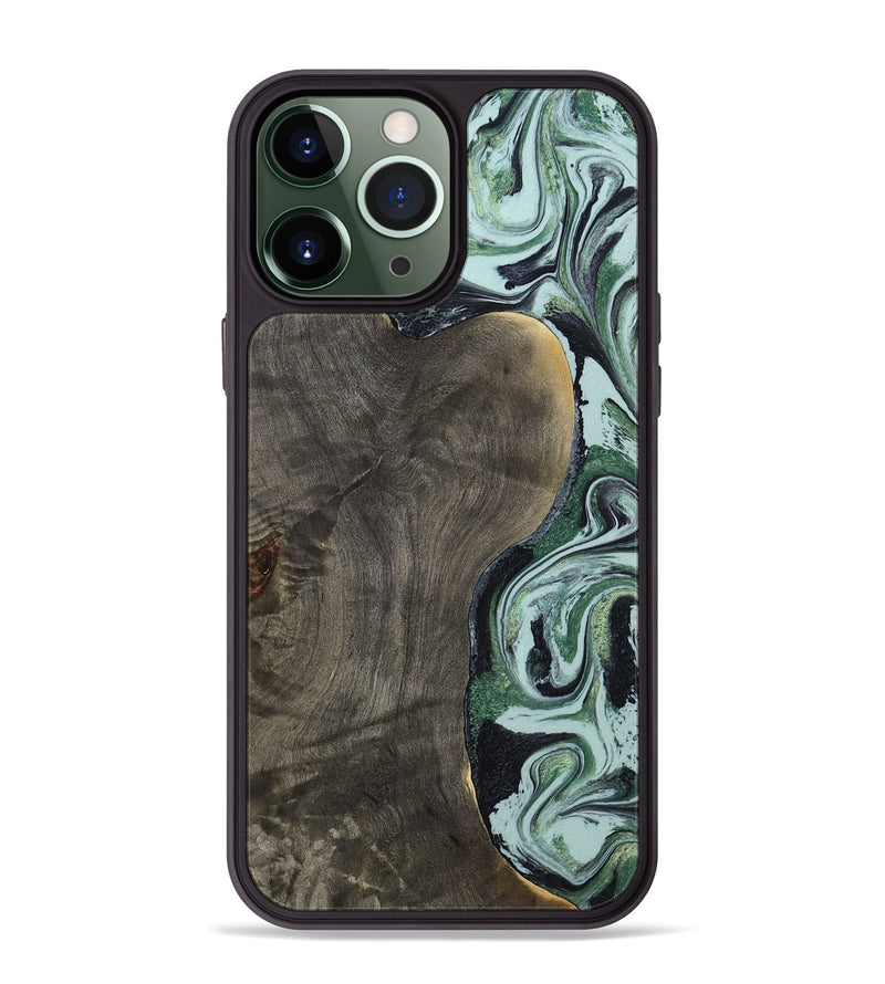 iPhone 13 Pro Max Wood Phone Case - Ocie (Green, 801362)