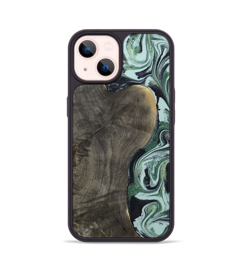 iPhone 14 Wood Phone Case - Ocie (Green, 801362)