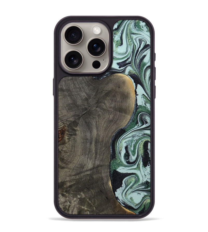 iPhone 15 Pro Max Wood Phone Case - Ocie (Green, 801362)