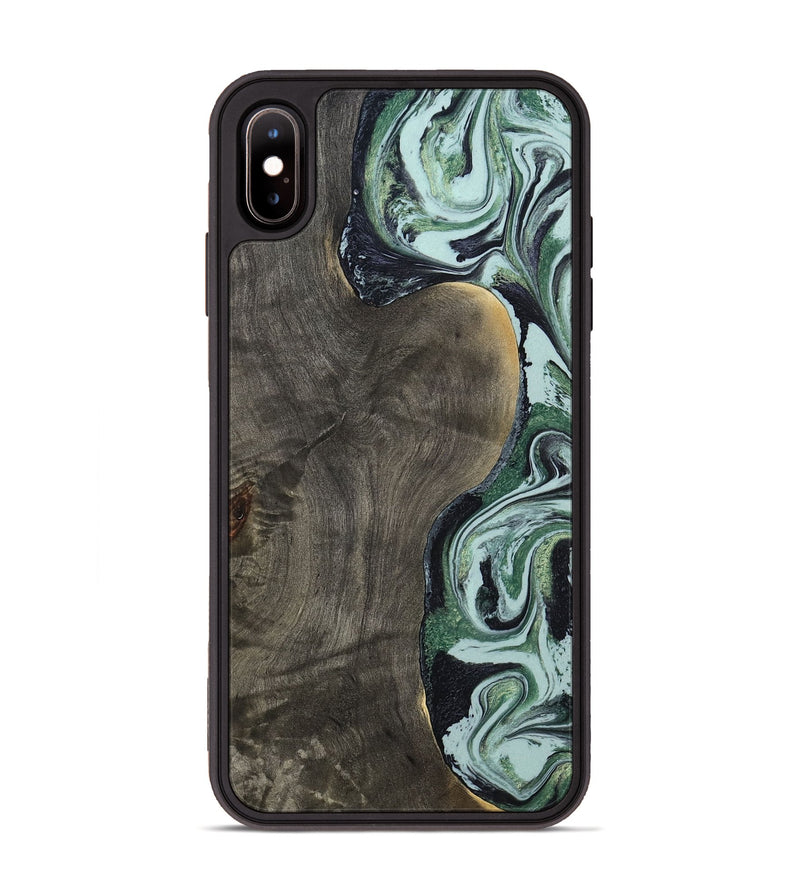 iPhone Xs Max Wood Phone Case - Ocie (Green, 801362)