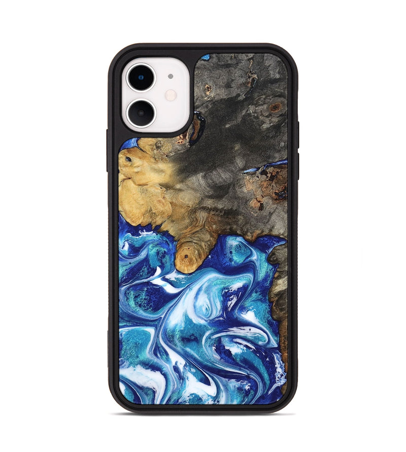 iPhone 11 Wood Phone Case - Beckham (Blue, 801365)