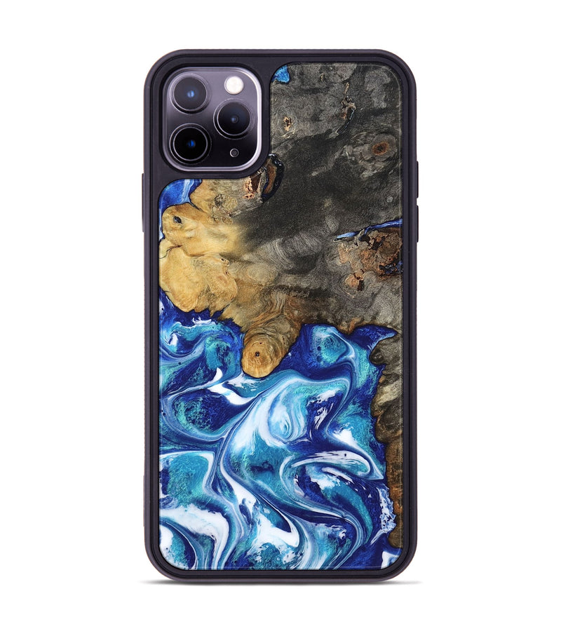 iPhone 11 Pro Max Wood Phone Case - Beckham (Blue, 801365)