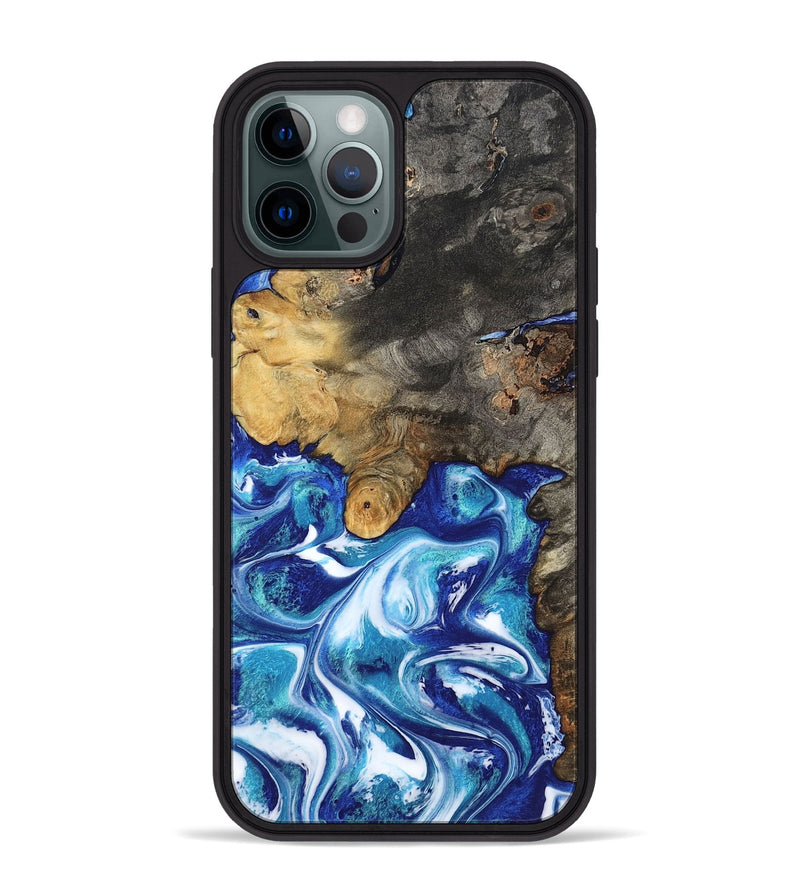 iPhone 12 Pro Max Wood Phone Case - Beckham (Blue, 801365)