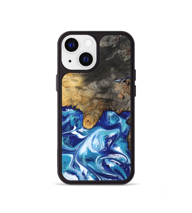 iPhone 13 mini Wood Phone Case - Beckham (Blue, 801365)