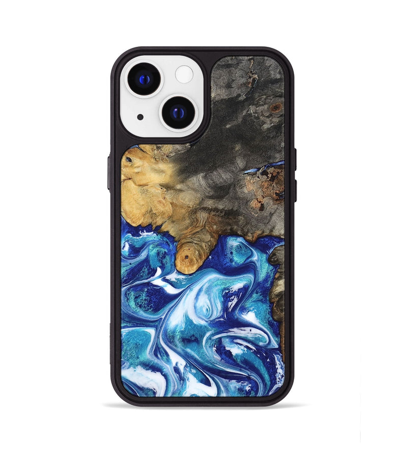 iPhone 13 Wood Phone Case - Beckham (Blue, 801365)
