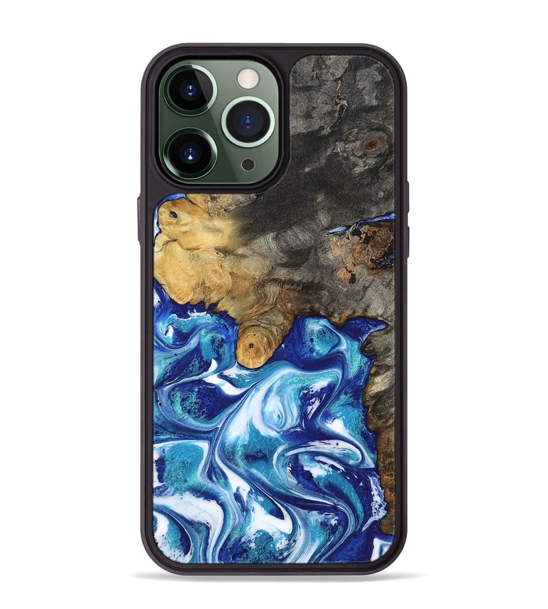 iPhone 13 Pro Max Wood Phone Case - Beckham (Blue, 801365)