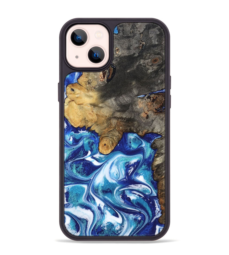 iPhone 14 Plus Wood Phone Case - Beckham (Blue, 801365)