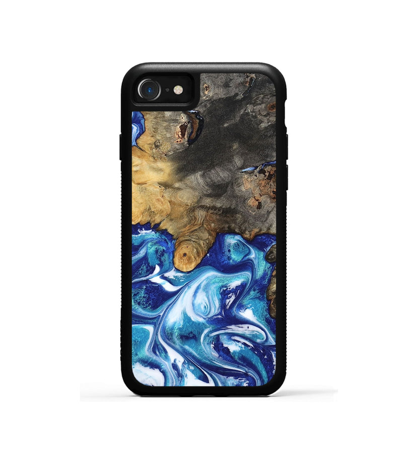 iPhone SE Wood Phone Case - Beckham (Blue, 801365)