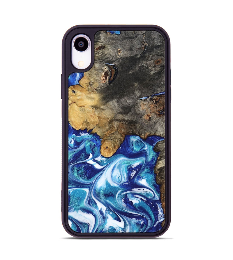 iPhone Xr Wood Phone Case - Beckham (Blue, 801365)