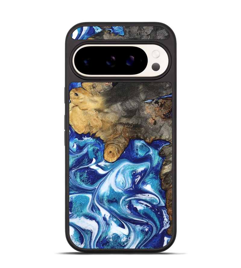 Pixel 9 Wood Phone Case - Beckham (Blue, 801365)
