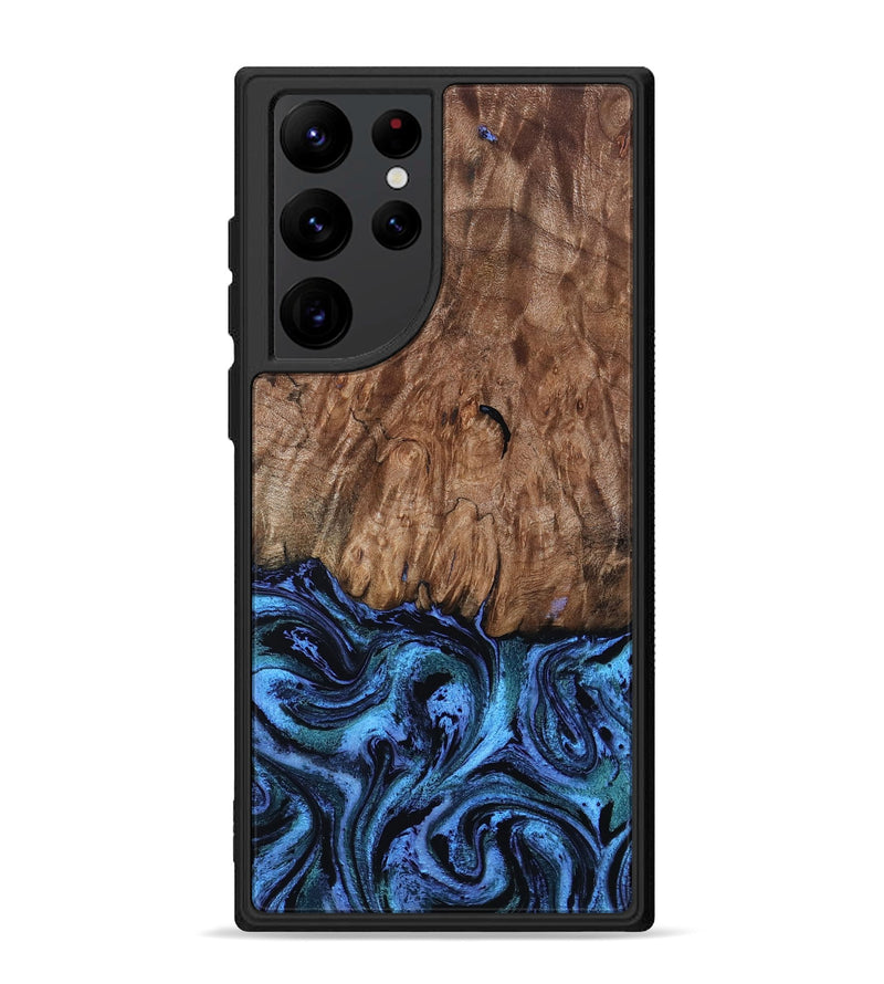 Galaxy S22 Ultra Wood Phone Case - Gus (Blue, 801366)