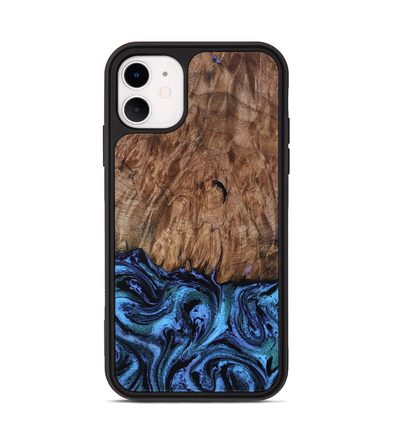 iPhone 11 Wood Phone Case - Gus (Blue, 801366)