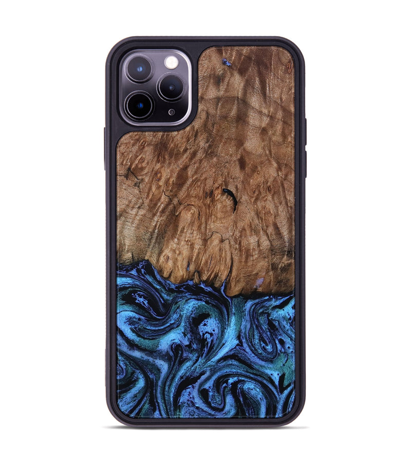 iPhone 11 Pro Max Wood Phone Case - Gus (Blue, 801366)