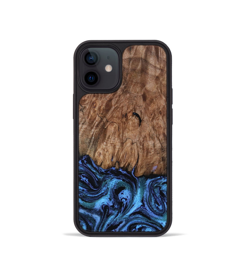 iPhone 12 mini Wood Phone Case - Gus (Blue, 801366)