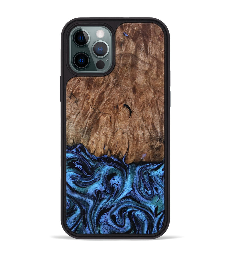 iPhone 12 Pro Max Wood Phone Case - Gus (Blue, 801366)