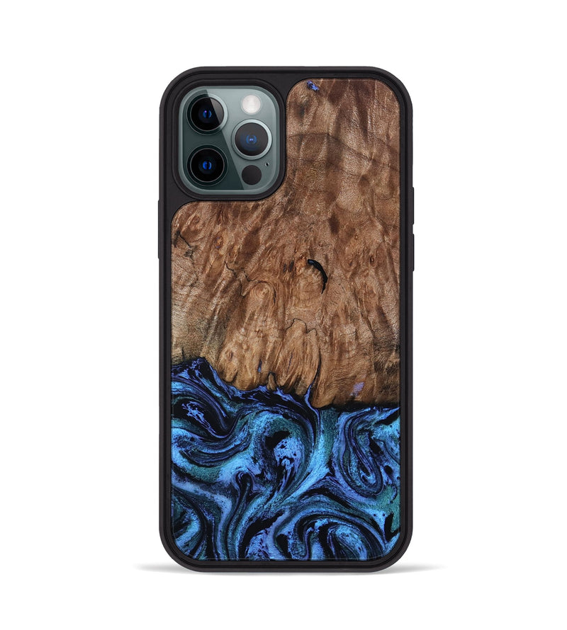 iPhone 12 Pro Wood Phone Case - Gus (Blue, 801366)