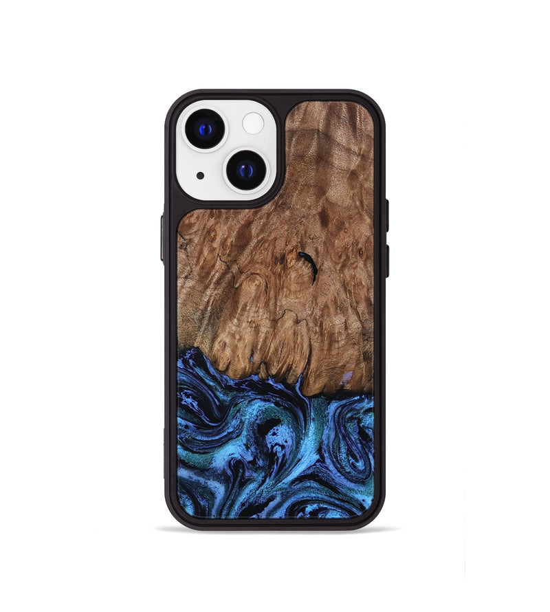 iPhone 13 mini Wood Phone Case - Gus (Blue, 801366)