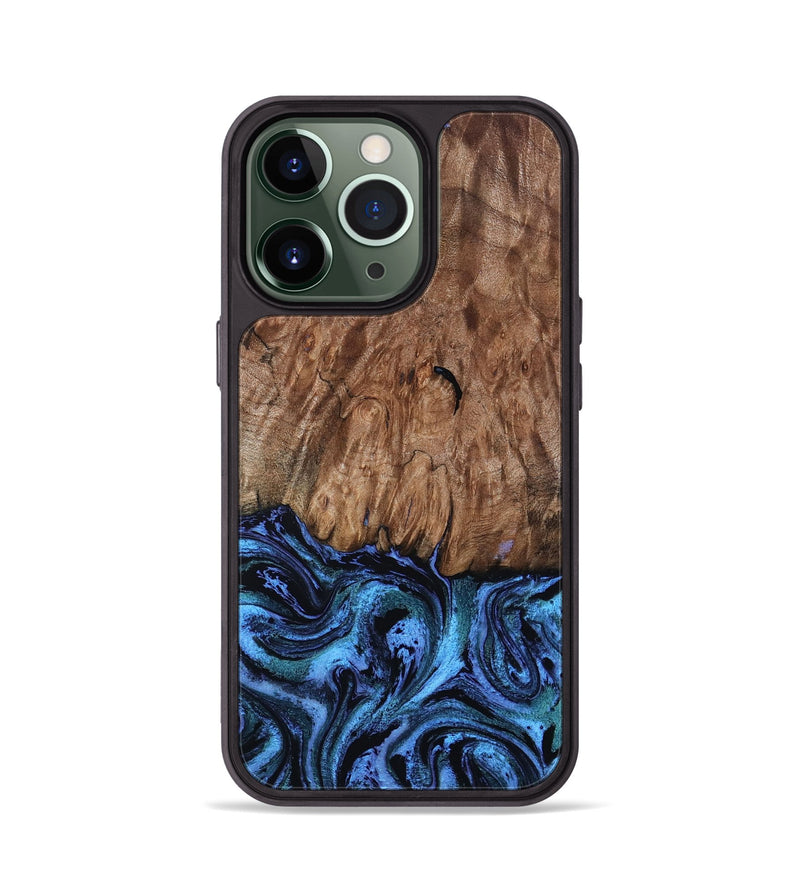 iPhone 13 Pro Wood Phone Case - Gus (Blue, 801366)