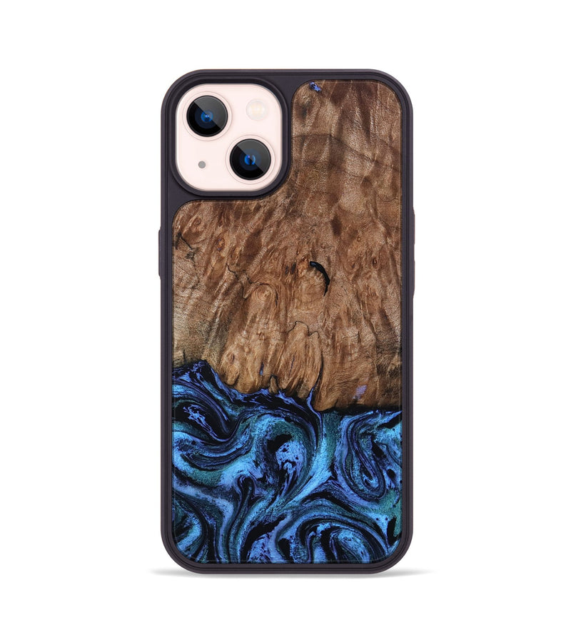 iPhone 14 Wood Phone Case - Gus (Blue, 801366)