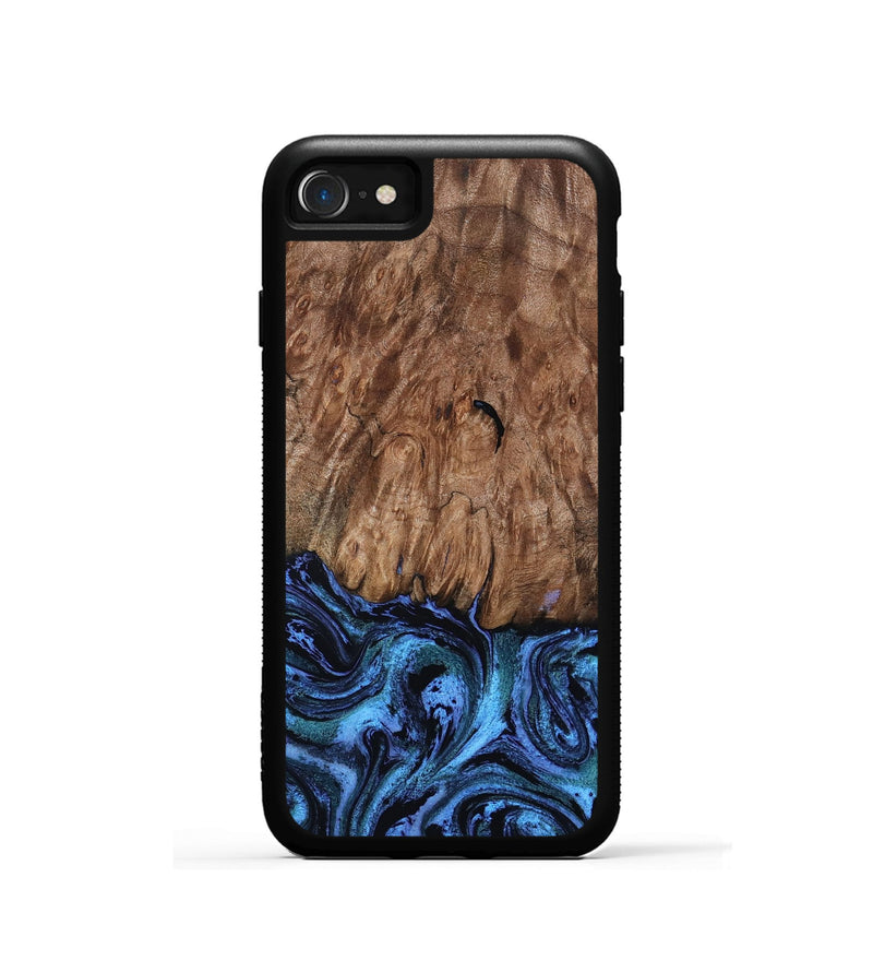 iPhone SE Wood Phone Case - Gus (Blue, 801366)