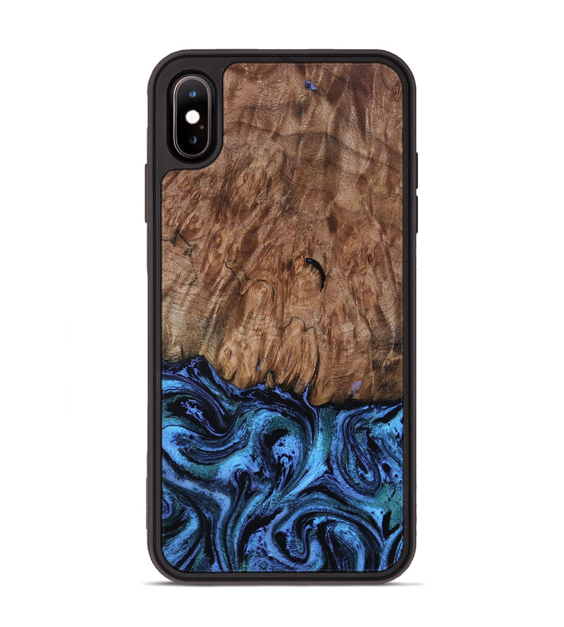iPhone Xs Max Wood Phone Case - Gus (Blue, 801366)