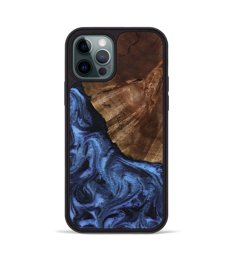 iPhone 12 Pro Wood Phone Case - Jace (Blue, 801367)